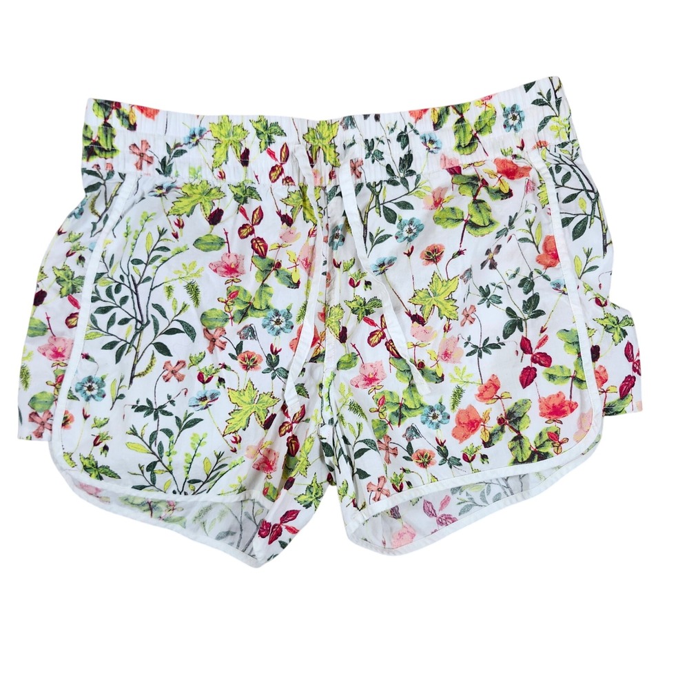 GapBody Shorts Botanical Floral Print Cotton Dolphin Style‎ Beachwear Size S